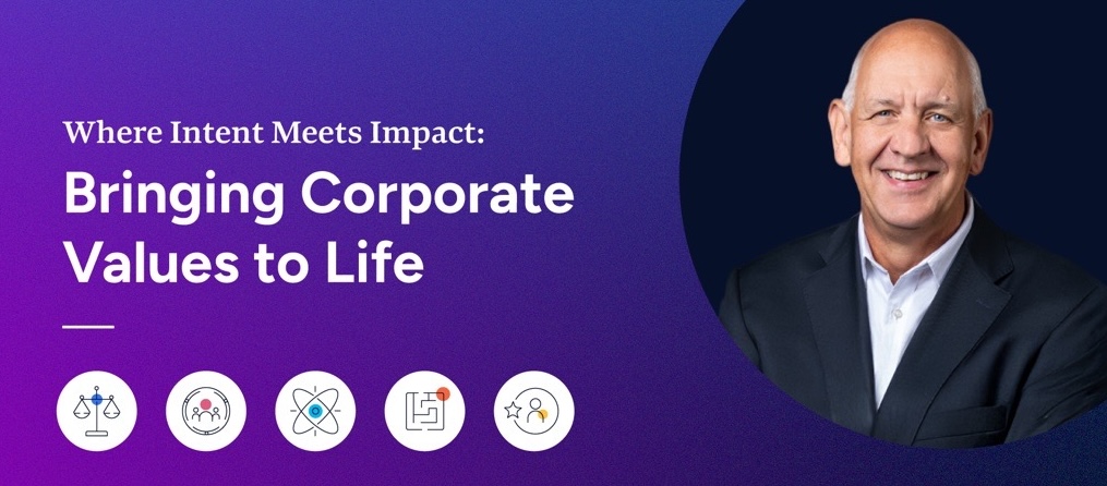 Picture of Ian with Novavax value icons: Integrity, Collaboration, Innovation, Agility, Accountability